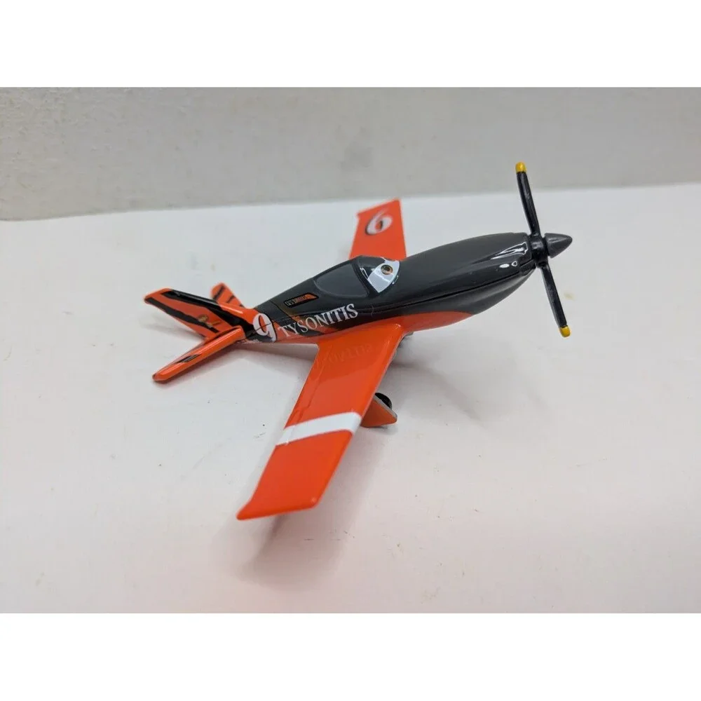Disney Planes Tysonitis #9 Action Figure Die Cast Racing Airplane Mattel 2013